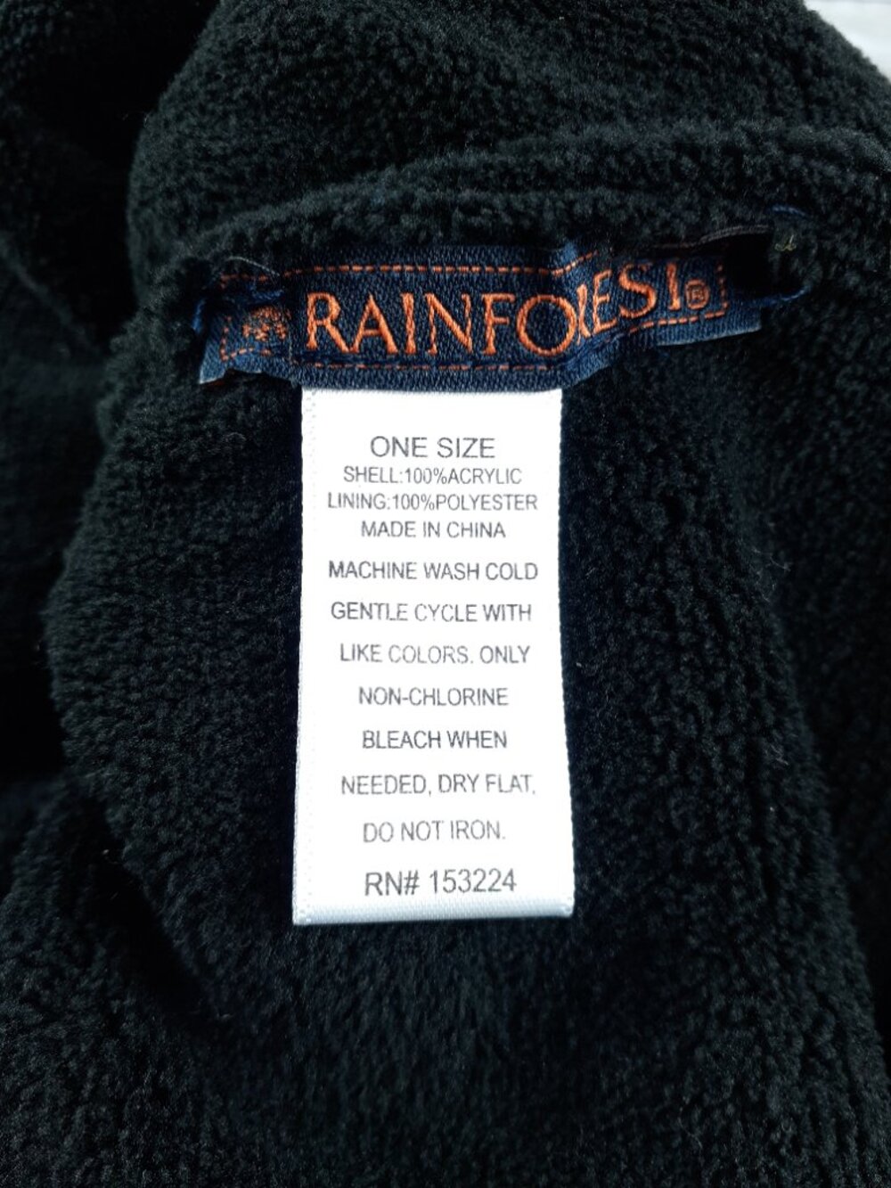 Rainforest Cuffed Knit Beanie Fleece Lined One Size Brown Black Stripe 831A - Picture 3 of 3